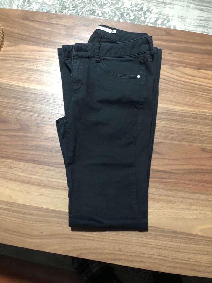 Kadın Siyah Normal Boy Denim Pantolon - Görsel 2