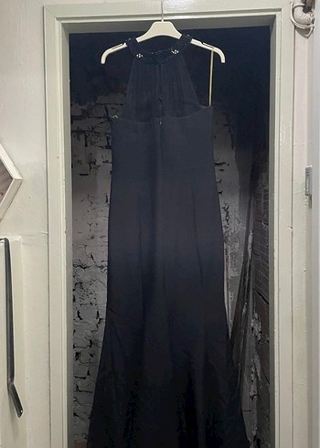 Diğer siyah balik abiye elbise 42 beden kuyruklu