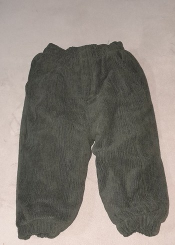 yesil içi pelus Çocuk Pantolon kışlık