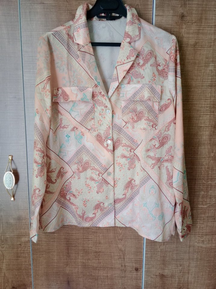 Bej Bohem Uzun Kollu Kadın Gömlek - Görsel 2