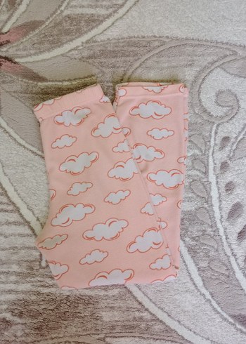 Kız Çocuk Pembe Bulut Desenli Triko Kazak - Görsel 2