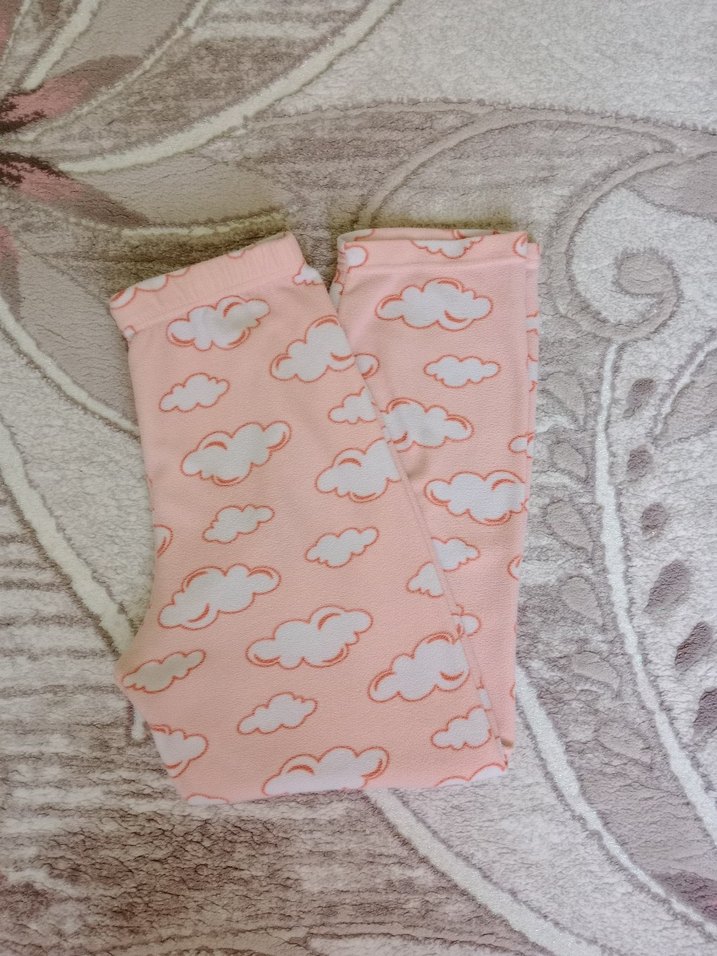 Kız Çocuk Pembe Bulut Desenli Triko Kazak - Görsel 2