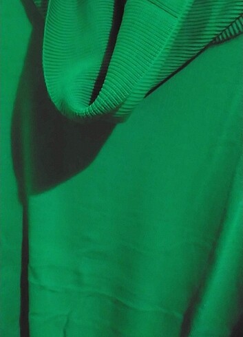 Sıfır yeşil triko cepli tunik