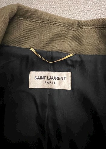 s Beden haki Renk Saint laurent kısa haki ceket baharlık mont