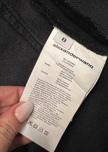 Alexander Wang Alexander wang denim jean kot kısa elbise