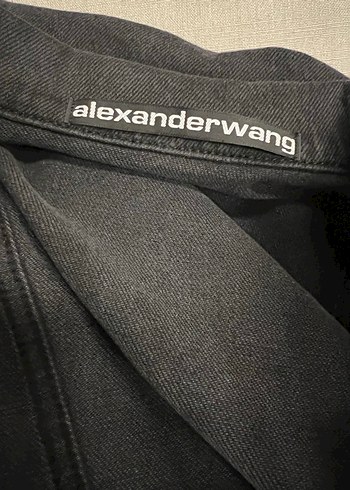 m Beden siyah Renk Alexander wang denim jean kot kısa elbise