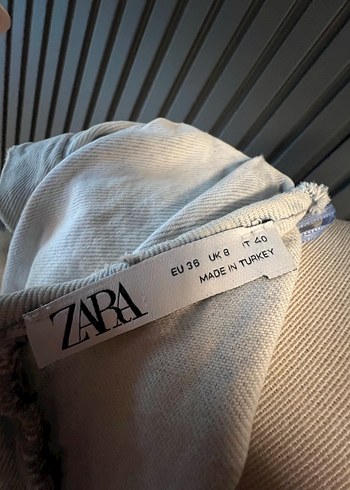Zara Zara buz mavisi jean denim kısa kot elbise