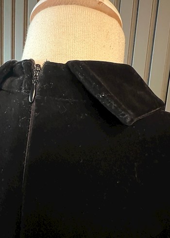 s Beden siyah Renk Kadife özel tasarım kısa elbise