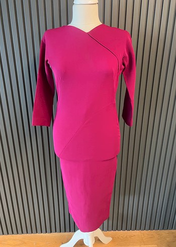 s Beden bordo Renk Victoria beckham midi kalem elbise