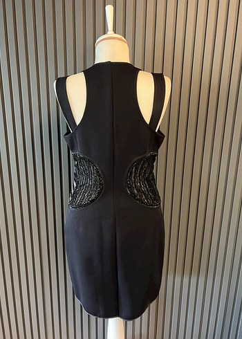 xl Beden siyah Renk Emilio pucci kısa abiye elbise