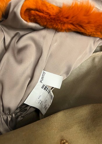 Punto haki içi kürklü parka mont - Görsel 7