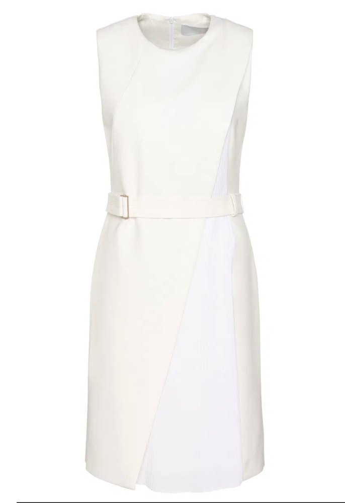 Hugo boss pileli beyaz elbise - Görsel 2