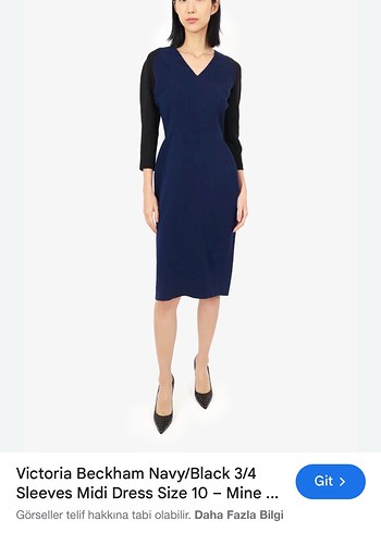 Victoria beckham kalem midi elbise - Görsel 2