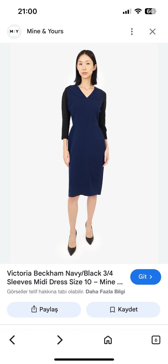 Victoria beckham kalem midi elbise - Görsel 2