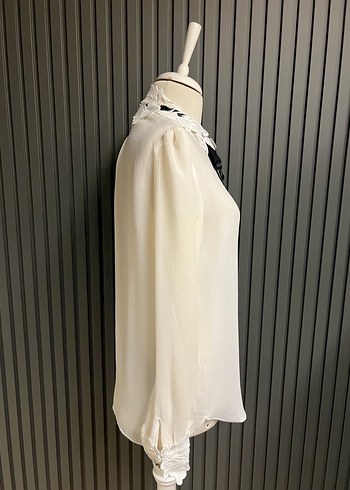 İpekyol fiyonklu gömlek üst bluz - Görsel 4