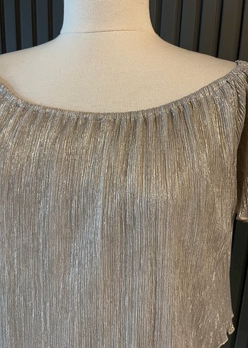 Zara tül düşük omuz üst bluz - Görsel 2