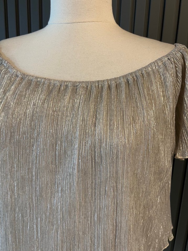 Zara tül düşük omuz üst bluz - Görsel 2