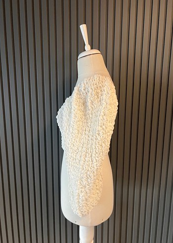 Bershka tül crop üst bluz - Görsel 4