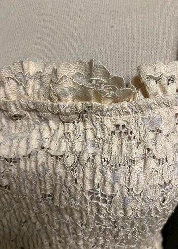 Zara dantel fisto crop üst bluz - Görsel 4