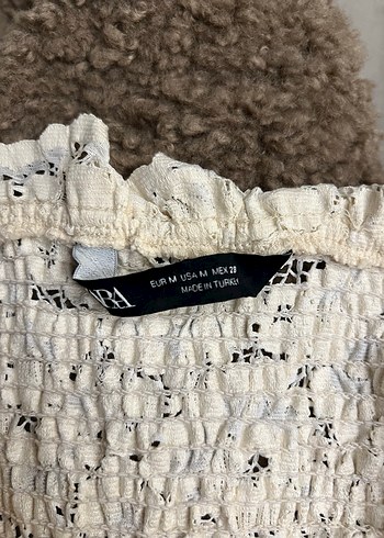 Zara dantel fisto crop üst bluz - Görsel 7