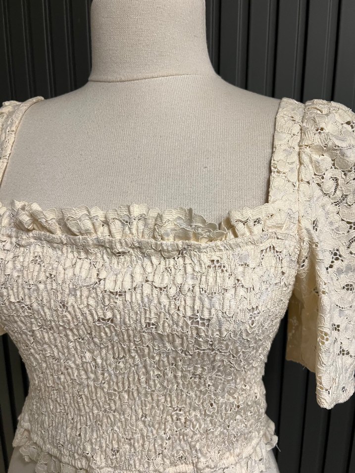 Zara dantel fisto crop üst bluz - Görsel 3