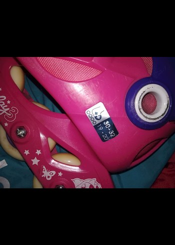 Beden pembe Renk decathlon Renkli Kız Çocuk Paten seti