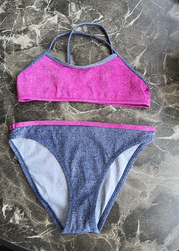 Penti Kız Çocuk Pembe Gri İpli Bikini