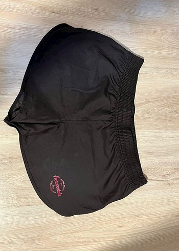 Siyah Oversize Mini Spor Şort