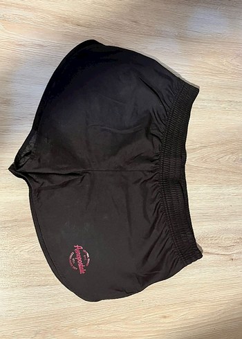 Aeropostale Siyah Oversize Mini Spor Şort