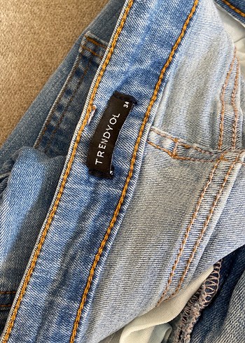Trendyol & Milla Mavi Flare Jean Kot Pantolon