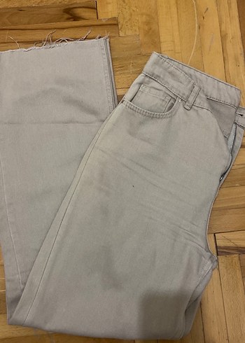 Bej Pamuklu Kadın Kot Pantolon jean