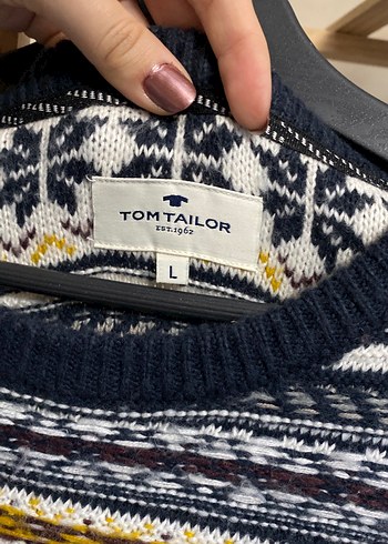 Bohem Çok Renkli Desenli Triko Kazak - Görsel 2