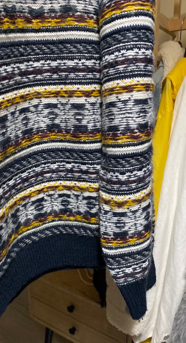 Bohem Çok Renkli Desenli Triko Kazak - Görsel 5