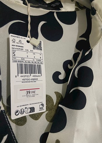 Mango V Yaka Desenli Kemerli Mini Elbise - Görsel 4