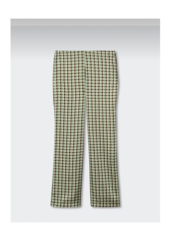 Mango Yeşil Ekose Kemerli Kadın Kumaş Pantolon - Görsel 2