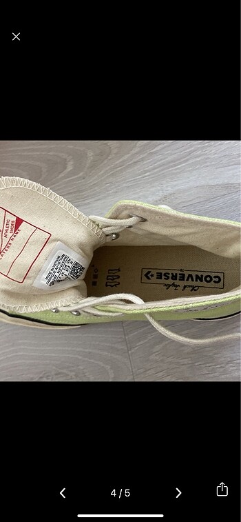37,5 Beden yeşil Renk Orijinal converse chuck70 yesil