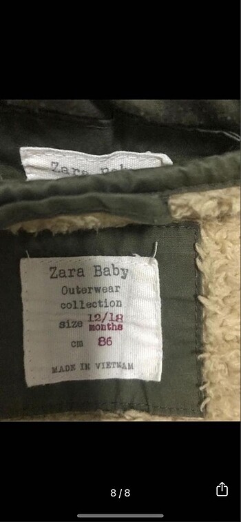 Zara Zara bebek mont