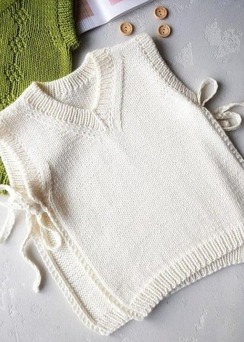 Nakışlı Pastel Yeşil Bebek örgüleri - Görsel 3