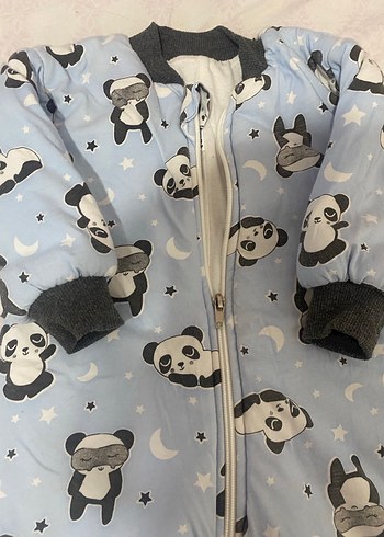 Mavi Erkek Bebek Kürklü Polar Tulum - Görsel 2