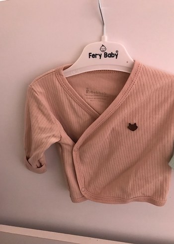 Kahverengi Kısa Kollu Bebek Body - Görsel 8