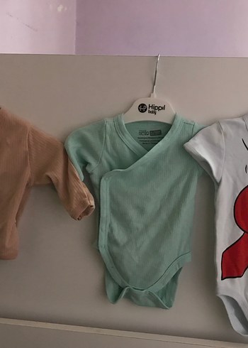 Kahverengi Kısa Kollu Bebek Body - Görsel 7