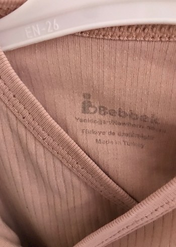 Kahverengi Kısa Kollu Bebek Body - Görsel 5