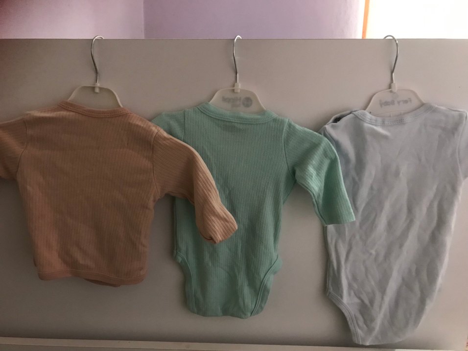 Kahverengi Kısa Kollu Bebek Body - Görsel 3