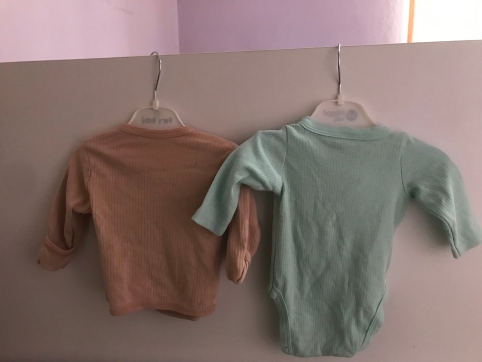 Kahverengi Kısa Kollu Bebek Body - Görsel 4