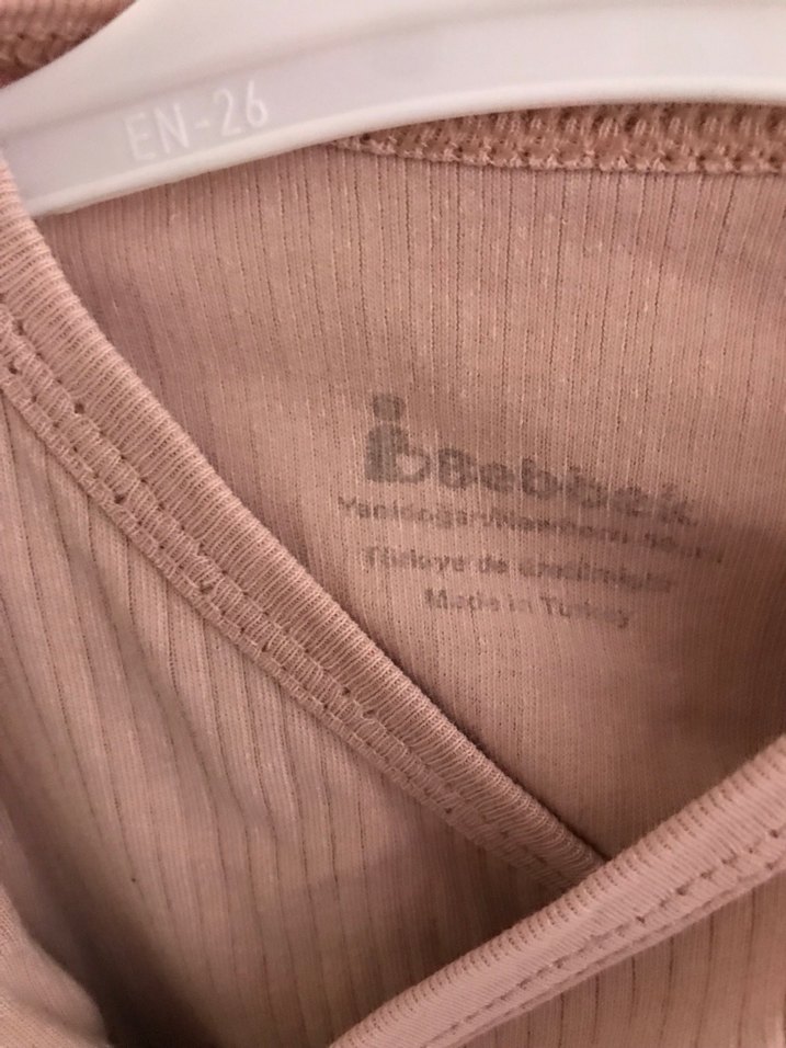 Kahverengi Kısa Kollu Bebek Body - Görsel 5