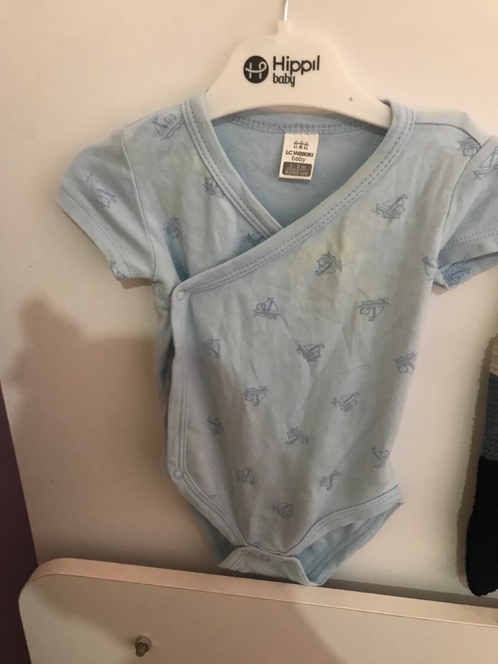 Bohem Tarzı Gri Örgü Erkek Bebek Body - Görsel 4