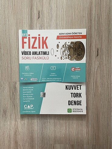 Çap yayınları Kuvvet Tork Denge AYT Fizik Fasikülü