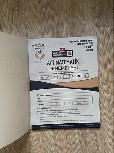 bilgi sarmal Yıldızlar Yarışıyor AYT Matematik denemesi