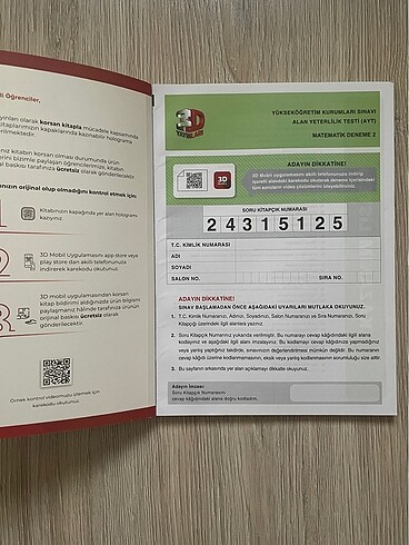  3D AYT matematik denemesi