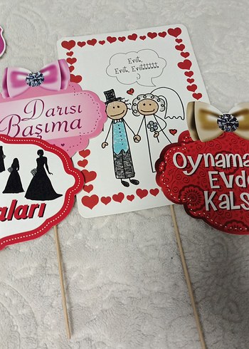 Renkli Pembe Parti Konuşma Balonları - Görsel 3